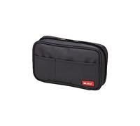Lihit Lab Federmappe mit Doppelreißverschluss, Schwarz, Standard: 7.9 x 2.0 x 4.7"