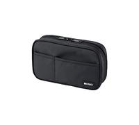 Lihit Lab Federmappe mit Doppelreißverschluss Standard: 7.9 x 2.0 x 4.7" jet black