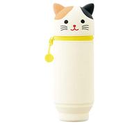 LIHIT LAB Japanisches Federmäppchen mit Kawaii-Katzenmotiv, Groß, für Schule, Büro, Universität, 1 Stück (Modell A7714-7)