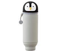 LIHIT LAB Kawaii Japanischer Pinguin Stand Up Federmäppchen für Schule Büro Uni, Niedliche Schulbedarf, Tier Stifthalter Bleistifttasche Halter Mädchen, Künstler Federmäppchen, Pinguin (A7712-10)