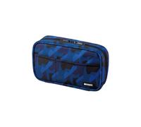 LIHITLAB Federmappe mit Doppelreißverschluss Standard: 7.9 x 2.0 x 4.7" Navy Camouflage