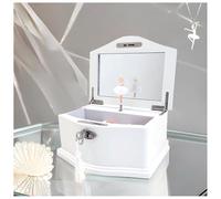 Lihou PapaQ Schmuckschatulle mit Ballerina-Motiv und Spiegelschloss für Mädchen, Schmuckaufbewahrung, Musiktruhe, perfektes Geschenk für Kinder, tolles Geschenk für Weihnachten und alle Feiertage