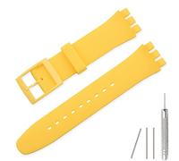 Lijinlan Ersatz-Silikonband für Swatch 17 mm, 19 mm, 20 mm, wasserdichtes Armband, Uhrenarmband für Swatch (20 mm, gelb)