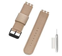 Lijinlan Ersatz-Uhrenarmband aus Nylon für Swatch 17 mm, 19 mm, 20 mm, weiches gewebtes Nylon-Sportarmband für Swatch-Uhrenserie-Zubehör, 19mm Lug, Nylon, Kein Edelstein