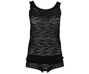 LIKE IT Damen Panty und Trägershirt Spitze Fashion Farbwahl, Grösse:L - 40;Präzise Farbe:Design 6