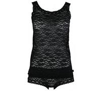 LIKE IT Damen Panty und Trägershirt Spitze Fashion Farbwahl, Grösse:M - 38;Präzise Farbe:Design 6