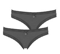 LIKE IT Nina von C Silverstar - Minislip - Modal - 2er-Pack (M, Dark Grey)