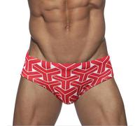 LikeJump Herren Badeshorts Schwimmen Bikini Unterteile Board Surf Shorts Schwimmen Badehosen Bikini-Hose, D Rot, L