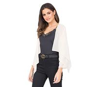 likemary Bolero Damen festlich - Bolerojäcken für Abendkleid - Eleganter durchsichtiger Cardigan - Überwurf für tagsüber & Abendveranstaltungen Nude 40 (UK 14)