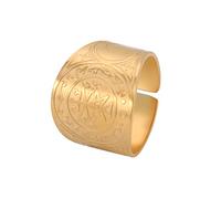 LIKGREAT Siegel der Lilith Ring Lilith Talisman Amulett Ringe Edelstahl Ring Hexe heidnischen Schutz religiösen Schmuck Geschenke für Frauen Männer