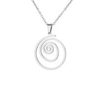 LIKGREAT Spiral-Halskette Wirbel-Spiralen-Anhänger Maori Koru Halskette Minimalistischer Geometrischer Spiralschmuck für Damen