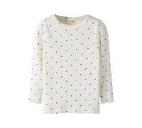 Lil'Atelier Langarmshirt NMFGAGO - Slim-Fit Herzen wollweiß Mädchen Größe 110