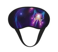 Lila Schmetterling Druck verstellbare Augenabdeckung zum Schlafen, bequeme, druckfreie und atmungsaktive Schlafmasken