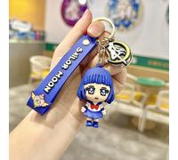 (Lila) Schöne Sailor Moon Schlüsselanhänger Charmanter Anime Schlüsselanhänger Silikon Charakter