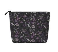 Lila Schwarz Goth Spooky Eine vielseitige Reise-Make-up-Tasche, ideal für den Alltag und Geschäftsreisen, Schwarz , Einheitsgröße, Kulturbeutel