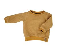Lilakind“ Baby Kinder Musselin Langarm-Shirt Pullover Baumwolle Uni Caramel Ocker Gr. 86/92 - Made in Germany