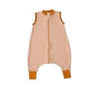 Lilano Baby und Kinder Schlafanzug Wolle Seide curry-geringelt Gr.74/80