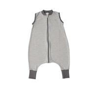 Lilano Baby und Kinder Schlafanzug Wolle Seide grau-geringelt Gr.98/104