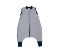 Lilano Baby und Kinder Schlafanzug Wolle Seide marine-geringelt Gr.98/104