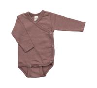 Lilano Baby Wickelbody Langarm Wolle Seide beere mauve Gr.56