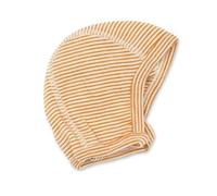 Lilano Erstlingsmütze bio Wolle Seide Flausch Curry Ringel 62