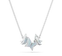 Lilia Schmetterlingshalskette, blau, rhodiniert