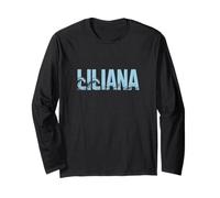 Liliana Sea Waves - Personalisierter Name Ocean Beach Art Langarmshirt