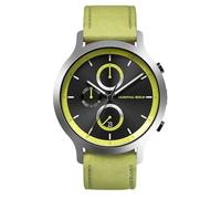 Lilienthal Berlin Chronograph Remix II in anthrazit - Herrenuhr am hellgrünen Lederarmband aus Chirurgenstahl mit einem Quarzuhrwerk & saphirgehärtetem Mineralglas - 42,5 mm
