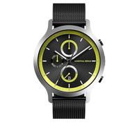 Lilienthal Berlin Chronograph Remix II in anthrazit - Herrenuhr am schwarzen Mesh-Armband aus Chirurgenstahl mit einem Quarzuhrwerk & saphirgehärtetem Mineralglas - 42,5 mm