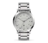 Lilienthal Berlin Herrenuhr Huxley in Alabaster White - Armbanduhr am Silber glänzenden Edelstahl-Armband - aus 316L Chirurgenstahl mit einem Quarzuhrwerk & saphirgehärtetem Mineralglas - 40 mm