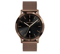 Lilienthal Berlin Herrenuhr Huxley in Bronze/Schwarz - Armbanduhr am bronzenen Mesh-Armband - aus 316L Chirurgenstahl mit einem Quarzuhrwerk & saphirgehärtetem Mineralglas - 40 mm