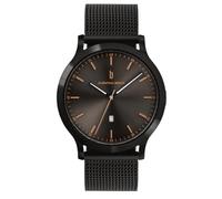 Lilienthal Berlin Herrenuhr Huxley in Schwarz/Bronze - Armbanduhr am schwarzen Mesh-Armband - aus 316L Chirurgenstahl mit einem Quarzuhrwerk & saphirgehärtetem Mineralglas - 40 mm