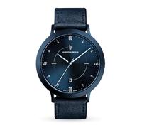 Lilienthal Berlin Zeitgeist Automatik Uhr All Blue - hochwertige Herrenuhr am dunkelblauen Lederarmband aus silbernem Chirurgenstahl mit einem Automatikwerk & Saphirglas - 42,5 mm