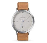 Lilienthal Berlin Zeitgeist Automatik Uhr All Silver - hochwertige Herrenuhr am hellbraunen Lederarmband aus silbernem Chirurgenstahl mit einem Automatikwerk & Saphirglas - 42,5 mm
