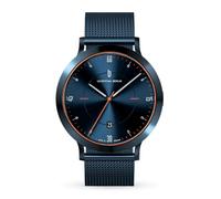 Lilienthal Berlin Zeitgeist Automatik Uhr Blue Orange - hochwertige Herrenuhr am dunkelblauen Mesh-Armband aus blauem Chirurgenstahl mit einem Automatikwerk & Saphirglas - 42,5 mm