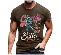 LILIHOT Henley Shirts Gutaussehend Urban Classic Herren T-Shirt Tops Kurzärm Bequeme Muscle Shirt Herren Universal Kurzarmhemd Herren Freizeithemden Für Herren Funktionsshirt Herren Outdoor Shirt