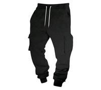 LILIHOT Herren Cargohosen Taktische Hose mit Taschen Militär Outdoorhose Freizeithose Einfarbig Hose Leichte Arbeitshosen Comfy Radlerhose Lässig Chino Hose Wanderhose Jogginghose Pants(Schwarz,M)