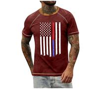 LILIHOT Leinen Shirt Herren Rundhals Summer Tops Trendy Drucken Leinenhemd Herren Kurzarm Bequeme Sportbekleidung Freizeithemden Für Herren Overall Herren Arbeitskleidung Freizeit Outdoor Hemd Herren