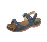 LILIHOT Sandalen Mädchen Damen Keilabsatz-Sandale Badeschuhe Weiche Sohle Sandalen Freizeit Peeptoes Sandalen Gummilatschen Atmungsaktiv Ausgehöhlt Kunstleder Strandsandalen，Blue，38