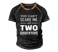 LILIHOT Shirt Herren Rundhals Baumwoll T-Shirt Herren Gentlemans Drucken Slim Fit Hemd Herren Workout Sport Oberteil Freizeithemd Herren Overall Herren Lockere Outdoor Hemd Herren