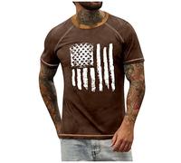 LILIHOT Shirt Herren Rundhals Summer Tops Gentlemans Print Hemd Herren Regular Fit Elastisch Wandershirt Herren Freizeithemden Für Herren Arbeits T-Shirt Herren Freizeit OutdoorHemd Herren