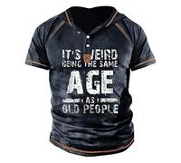 LILIHOT Slim Fit T-Shirt Herren Rundhals Summer Tops Mode Print Leinenhemd Herren Leicht Dünn Sweatshirt Herren Freizeithemden Für Herren Arbeits T-Shirt Herren Einfach Outdoor Hemd Herren