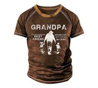 LILIHOT Slim Fit T-Shirt Herren Rundhals Tops Modisch Print Trachtenhemd Herren Kurzarm Atmungsaktiv Trainingsshirt Herren Freizeithemd Herren Clothing Skinny Fit Outdoor Hemd Herren