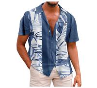 LILIHOT Sommer T-Shirt Herren, Herren Hemden Gentlemans Drucken Summer Tops Light Sweat Shirt Herren Freizeithemden Für Herren Universal Baumwoll T-Shirt Herren Clothing Arbeits T-Shirt