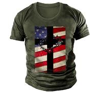 LILIHOT Sommer T-Shirt Herren Rundhals Summer Tops Attraktive Print Hawaiihemd Herren Kurzarm Bequeme Trainingsanzug Herren Freizeithemden Für Herren Herren Oberteile Reguläre Outdoor Hemd Herren