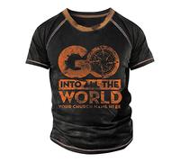 LILIHOT Sommer T-Shirt Herren Rundhals Summer Tops Funky Drucken Hemd Herren Regular Fit Komfortabel Muskelshirts Herren Freizeithemd Herren Overall Herren Entspannte Outdoor Hemd Herren