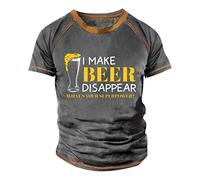 LILIHOT Sommer T-Shirt Herren Rundhals Summer Tops Funky Drucken Kurzarmhemd Herren Atmungsaktiv Tracksuit Herren Freizeithemd Herren Funktionsshirt Herren Kurzarm Moderne Outdoor Hemd Herren