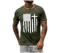 LILIHOT T-Shirt Herren Rundhals Baumwoll T-Shirt Herren Mode Drucken Hawaiihemd Herren Dehnbar Muskelshirts Herren Freizeithemden Für Herren Herren Oberteile Klassische Outdoor Hemd Herren