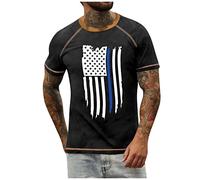 LILIHOT T-Shirt Herren Rundhals Tops Chic Drucken Hemd Herren Regular Fit Dehnbar Baseball Shirt Herren Freizeithemden Für Herren Arbeits T-Shirt Herren Lässig Outdoor Hemd Herren