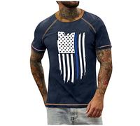 LILIHOT T-Shirt Herren Rundhals Tops Gentlemans Print Hawaiihemd Herren Kurzarm Gummizug Fitness Shirt Herren Gym Freizeithemden Für Herren Clothing Entspannte Outdoor Hemd Herren